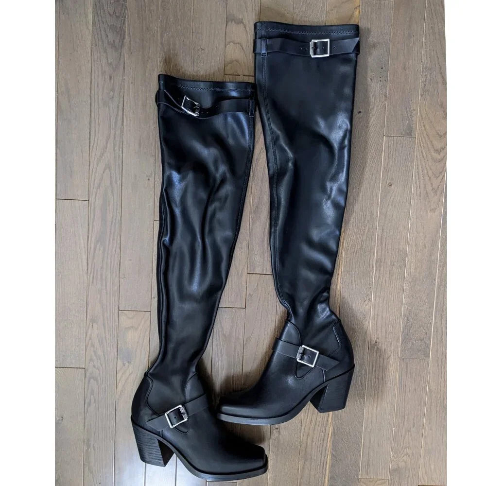 Rag & Bone Axis Thigh High Boots In Black